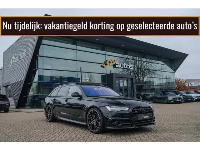 Audi S6 Avant 4.0 TFSI V8 450pk Panoramadak Supersportstoelen B&O 3d Luchtvering Matrix led Black pa...