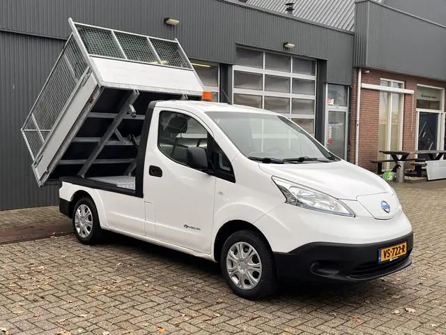 Nissan e-NV200 24KWh Elektrische Kipper Openlaadbak met Airco Cruise controle Telefoonverbinding 2-P...