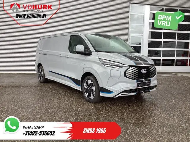 Ford E-Transit Custom Sport L2 330km WLTP LED/ 2x Schuifdeur/ Adapt.Cruise/ Elek.Stoel/ Standkachel/...