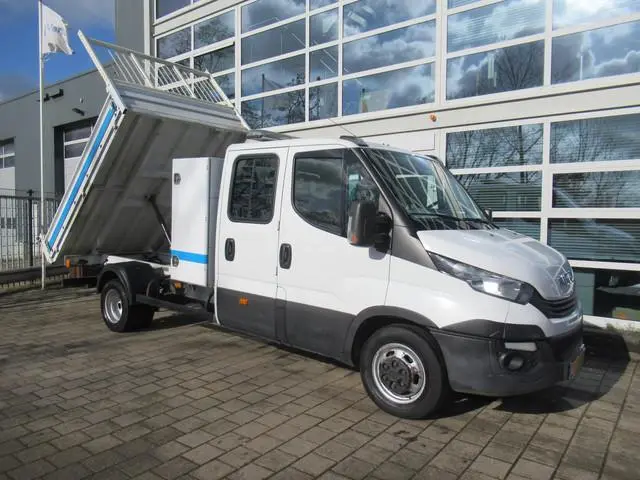 Iveco Daily 35C14D 2.3 100KW EURO6 410 DOKA Dubbelcabine Kipper + Kist / Box