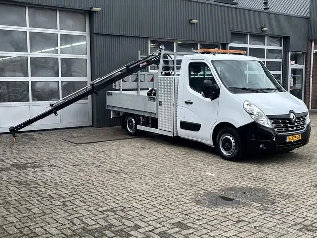 Renault Master T35 2.3 dCi L2 Energy Hiab Laadkraan T-CLX 013 Trekhaak 2500 kg Airco 2-Persoons Open...