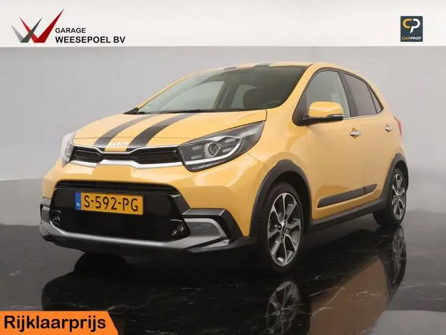 Kia Picanto 1.0 T-GDi 100PK X-Line - Striping - Navigatie - Camera - Lederen bekleding - 16 inch LM...