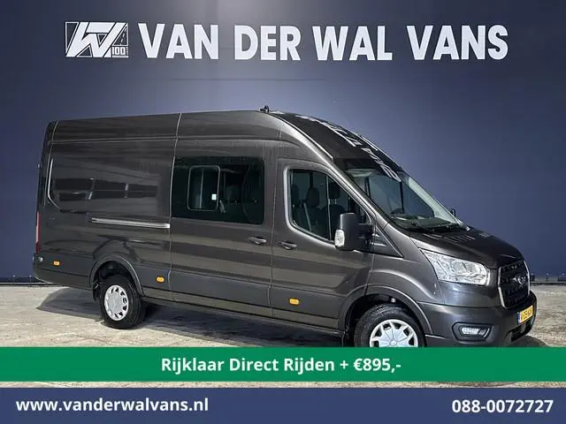 Ford Transit 2.0 TDCI 185pk L4H3 Dubbele Cabine Euro6 *Rijklaar Direct Rijden* Airco | 6-Zits | Came...