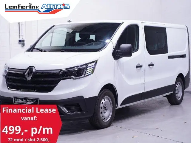 Renault Trafic 2.0 DCi 170 pk L2 Dubbel Cabine Aut. BPM vrij Navi 2x Schuifdeur, LED Koplampen, PDC achter, 5-Zits Nieuw