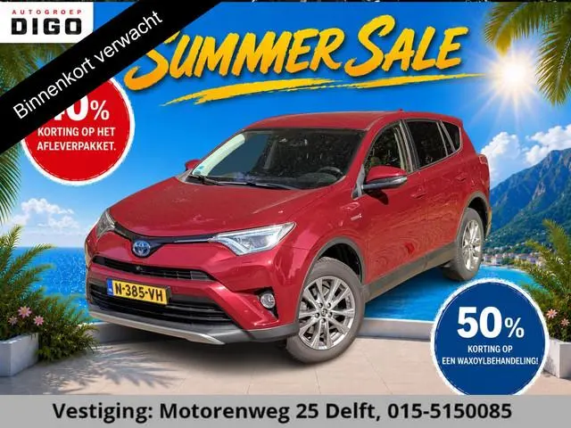 Toyota RAV4 2.5 HYBRID AWD DYNAMIC GARANTIE 4-2029!  TREKHAAK . PARKEERSENSOREN VOOR & ACHTER . STOE...
