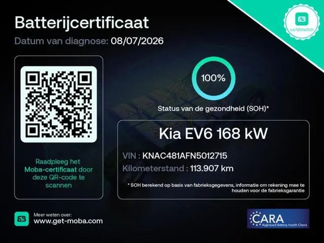 Kia EV6 GT-Line 77.4 kWh |100% SOH!|PANO|360° CAM|ACC|