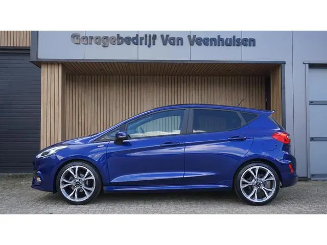 Ford Fiesta 1.0 EcoBoost 101pk 5Drs ST-Line LED 18inch Stoel/Stuurwiel V.W. *Deep Impact Blue Pearl*...