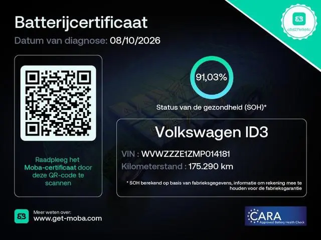 Volkswagen ID.3 First Plus 58 kWh | SOH 91% | LED | Camera | Stoelverwarming | Navi