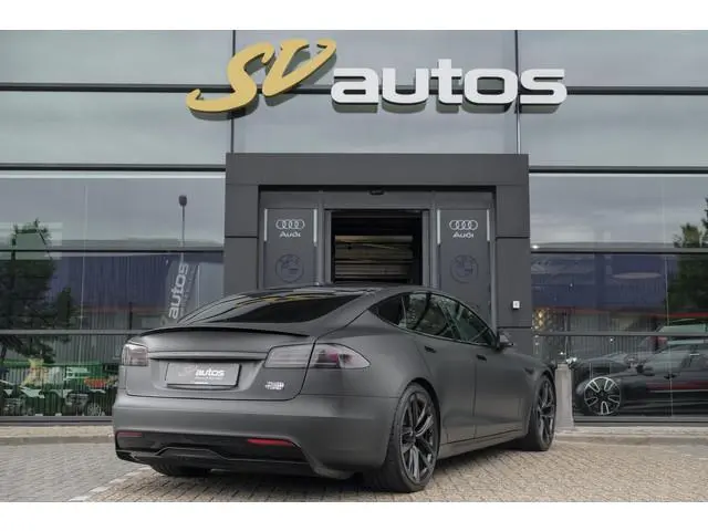 Tesla Model S Plaid 1020pk Yoke stuur FSD *BTW* *SOH 87%* Panoramadak Full Self Drive NLauto 21' LMV