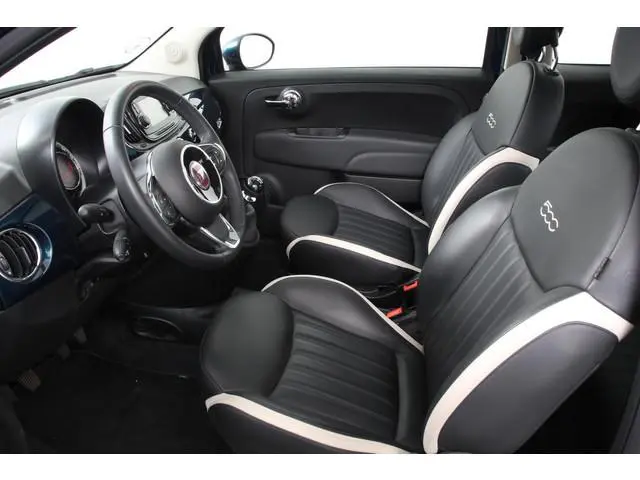 Fiat 500 1.2 Lounge Navigatie Climate Control Lederen Bekleding Panoramadak Cruise Control Bluetooth...