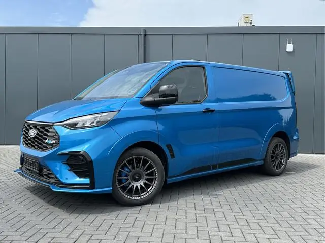 Ford E-Transit Custom MS-RT 285 PK FULL ELECTRIC SPORT / L1H1 / DIGITAL AQUA BLUE METALLIC / REAR VI...