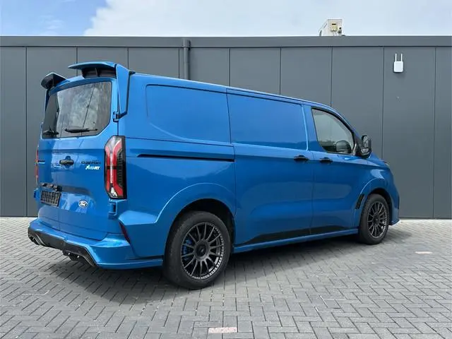 Ford E-Transit Custom MS-RT 285 PK FULL ELECTRIC SPORT / L1H1 / DIGITAL AQUA BLUE METALLIC / REAR VI...