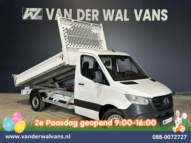 Mercedes-Benz Sprinter 317 CDI 170pk Pick up Kipper Open Laadbak Euro6 Airco | 2800kg Trekhaak | Bij...