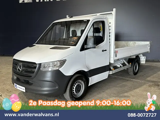 Mercedes-Benz Sprinter 317 CDI 170pk Pick up Kipper Open Laadbak Euro6 Airco | 2800kg Trekhaak | Bij...