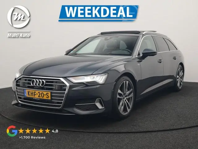 Audi A6 Avant 50 TFSI e quattro S Line PHEV 300pk | Trekhaak Af Fabriek | Panodak | 360 Camera | Hea...