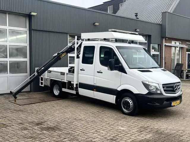 Mercedes-Benz Sprinter 513 CDI 366 Hiab Laadkraan 018T Trekhaak 2000 kg Airco 6 persoons uitvoering...