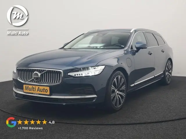 Volvo V90 T8 AWD Ultimate Bright LONG RANGE PHEV 455pk | Trekhaak Af Fabriek | Panodak | Adaptive Cr...