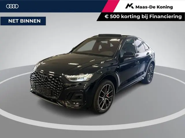 Audi Q5 Sportback 55 TFSIe 367pk S-Tronic S Edition · SOH 95,6% · Panoramadak · 360 Camera · Inklap....