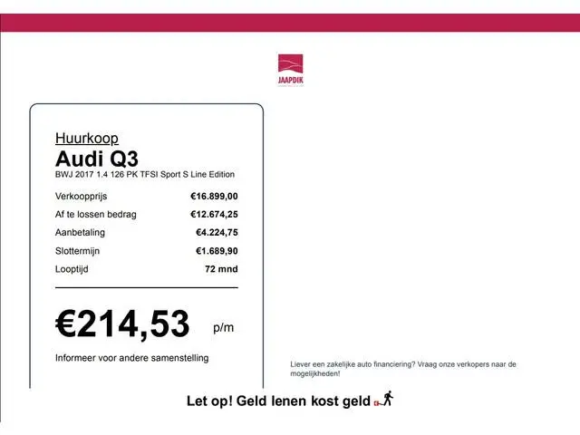 Audi Q3 BWJ 2017 1.4 126 PK TFSI  Sport S Line Edition S-LINE | STOELVERWARMING | KEYLESS | CLIMA |...