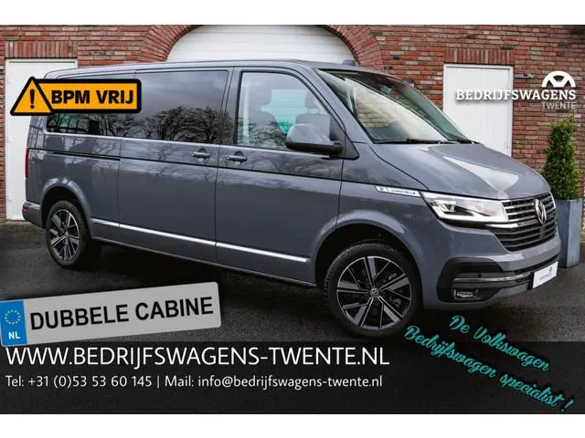 Volkswagen Transporter 2.0 TDI 204PK L2H1 DUB/CAB LEDER ACC Lane Assist Volkswagen Transporter 2.0 T...
