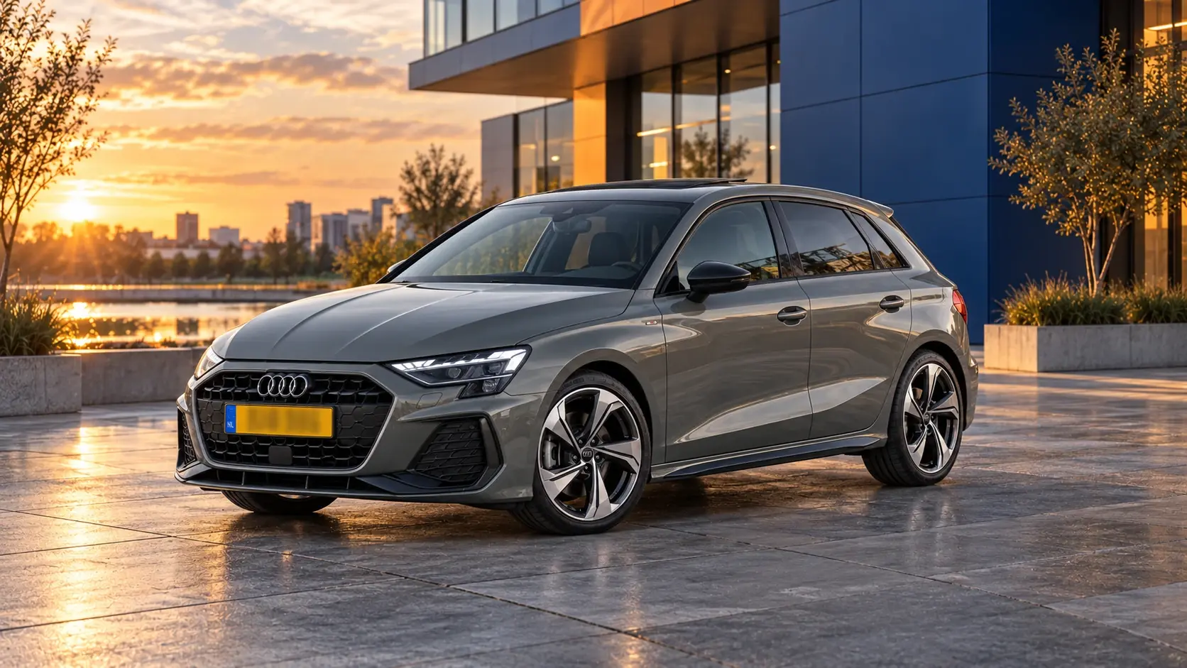 Audi A3 Sportback in grijs