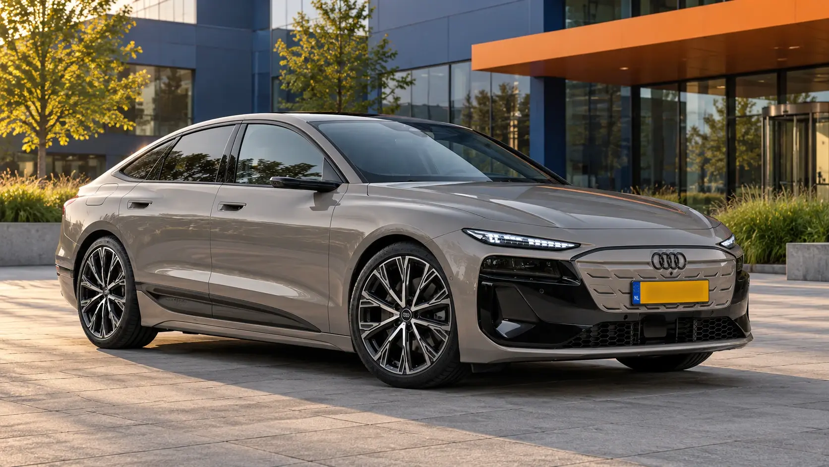 Audi A6 Sportback e-tron in grijs