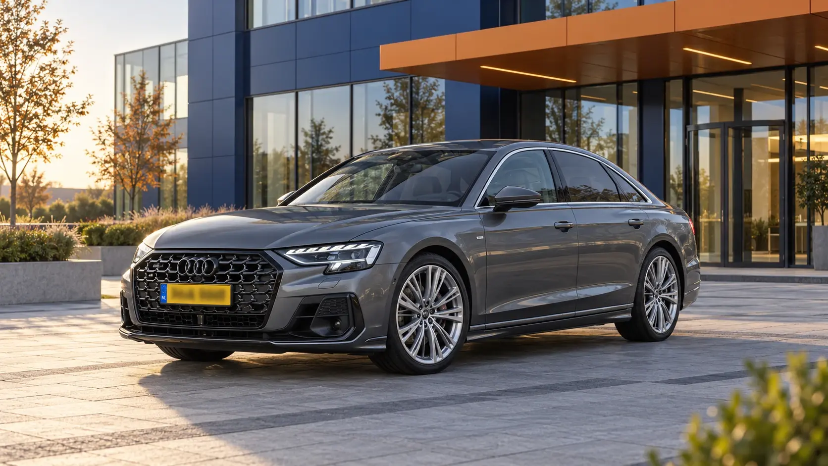 Audi A8 in grijs