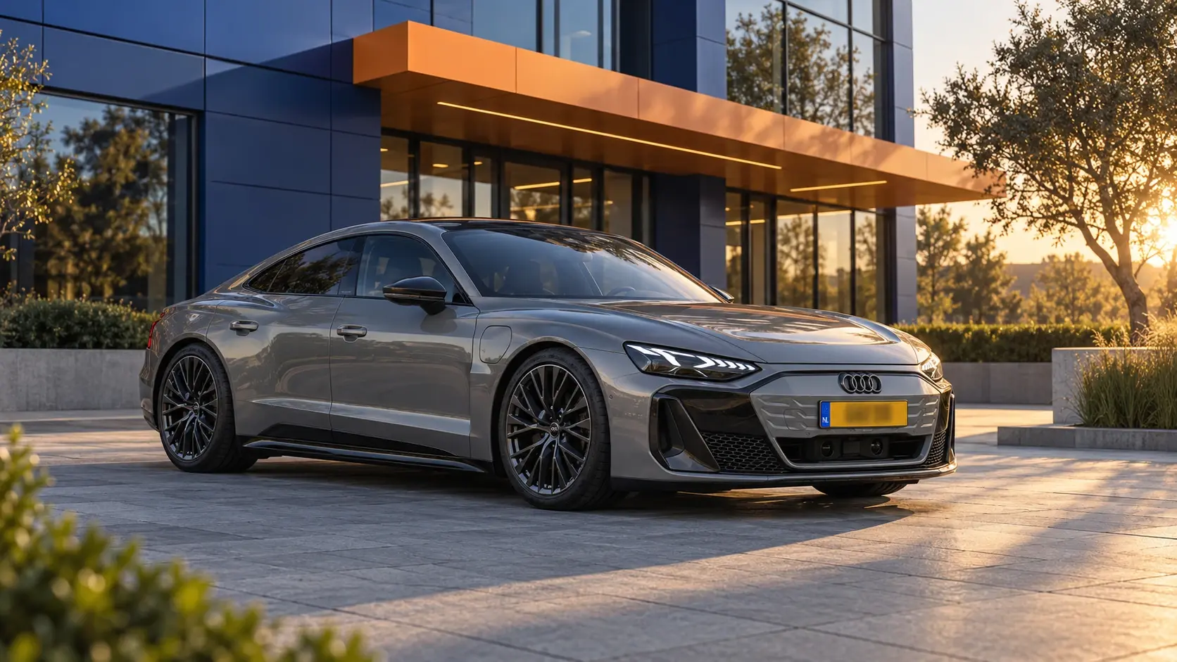 Audi e-tron GT quattro in grijs