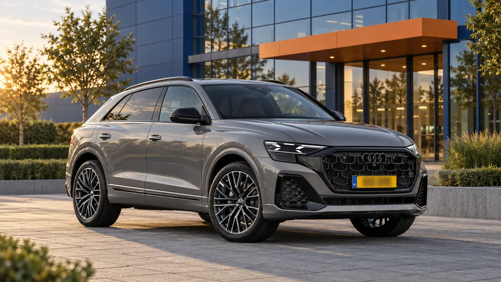 Audi Q8 SUV in grijs