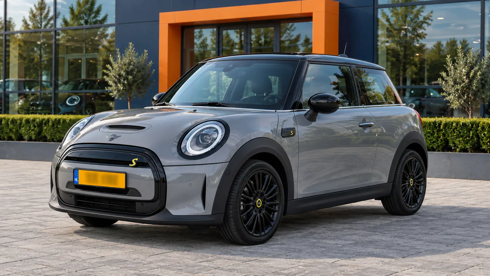 MINI hatchback van voren