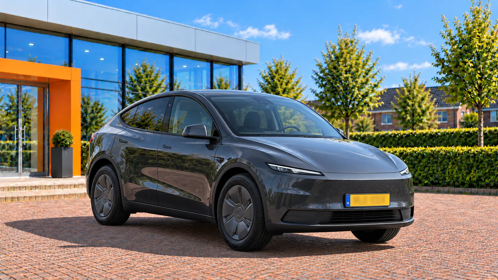 Tesla Model Y van voren