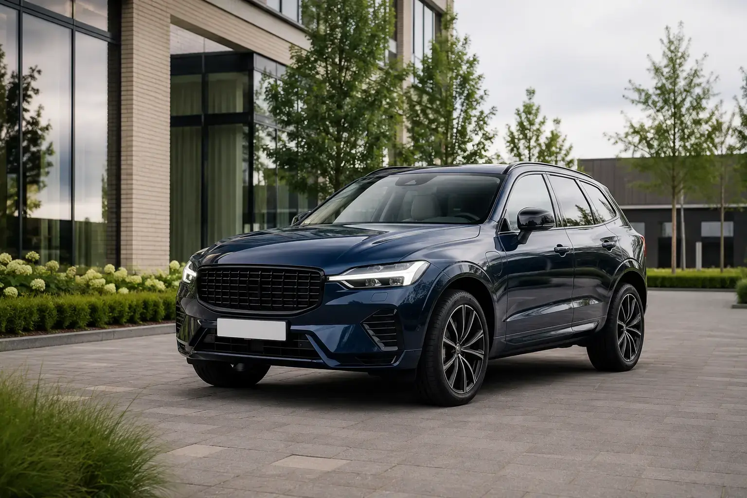 AI-sfeerimpressie van een Volvo XC60 voor zakelijke financial lease