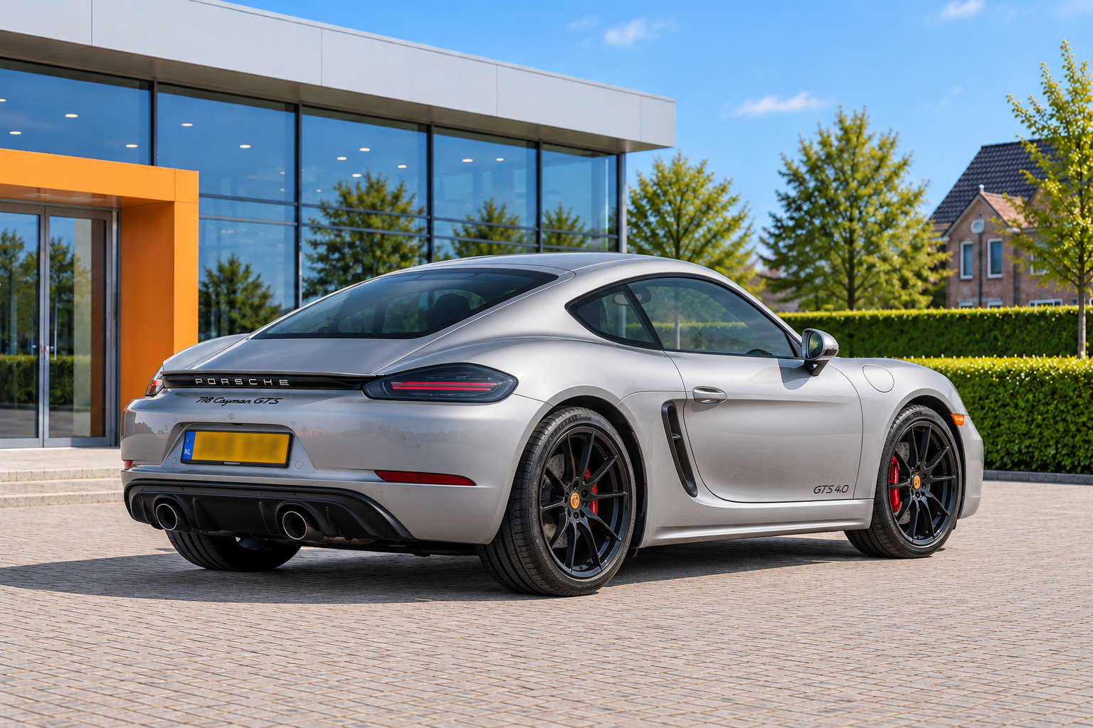 Porsche 718 van achteren