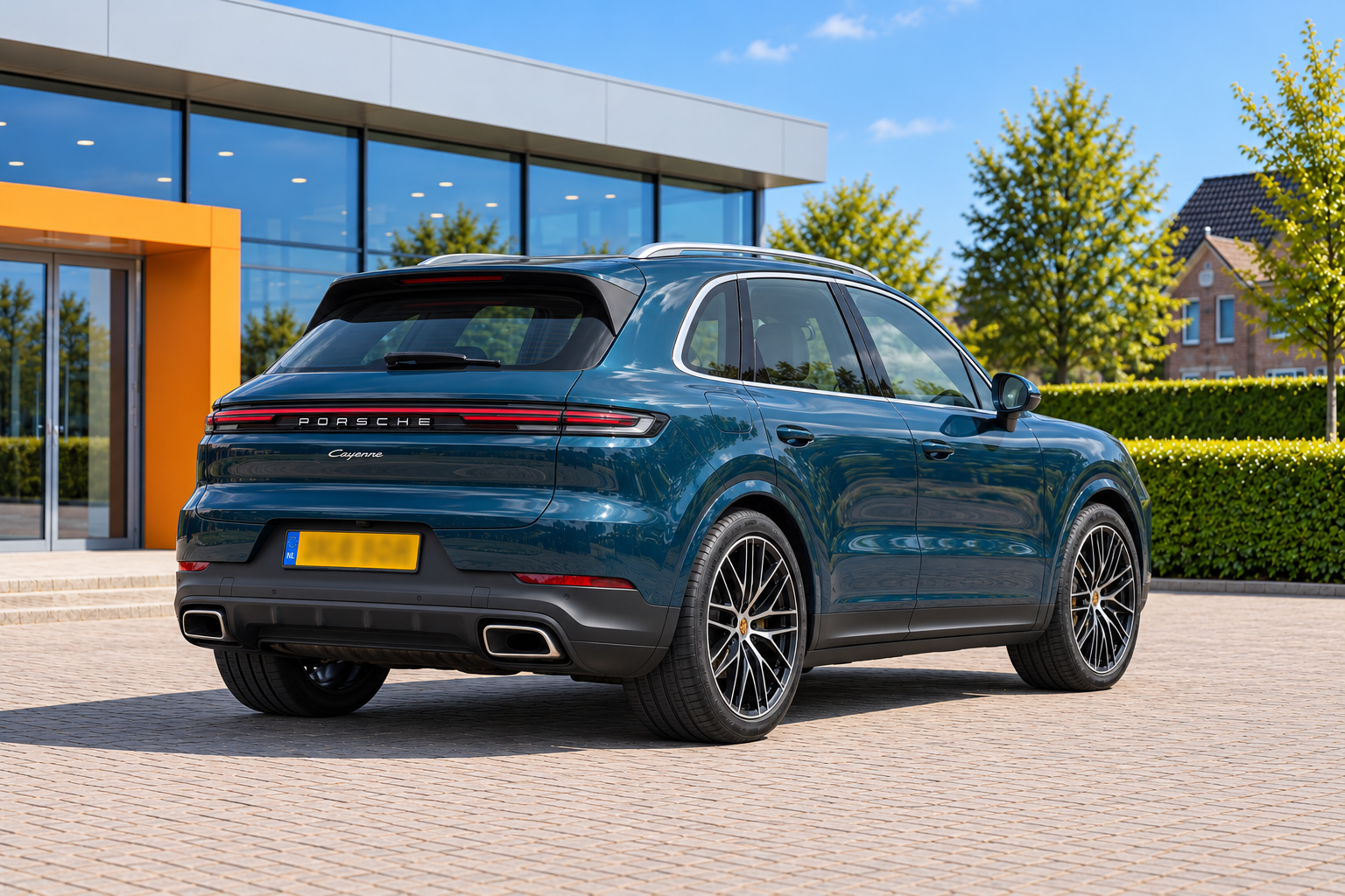 Porsche Cayenne van achteren