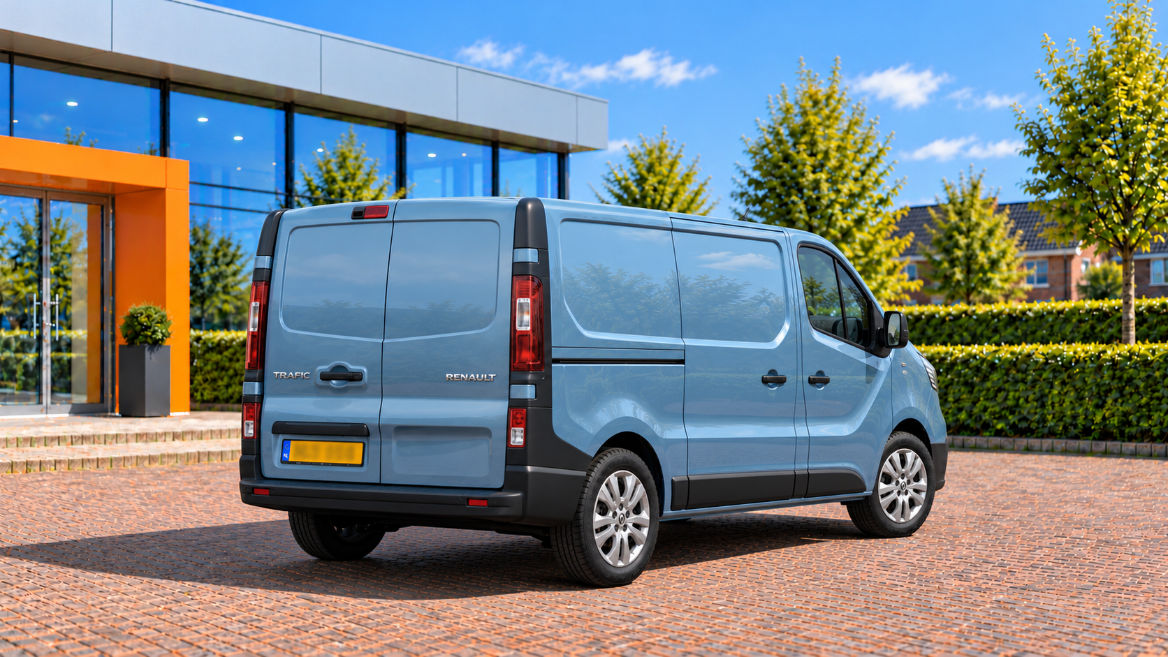 Renault Trafic bestelwagen van achteren