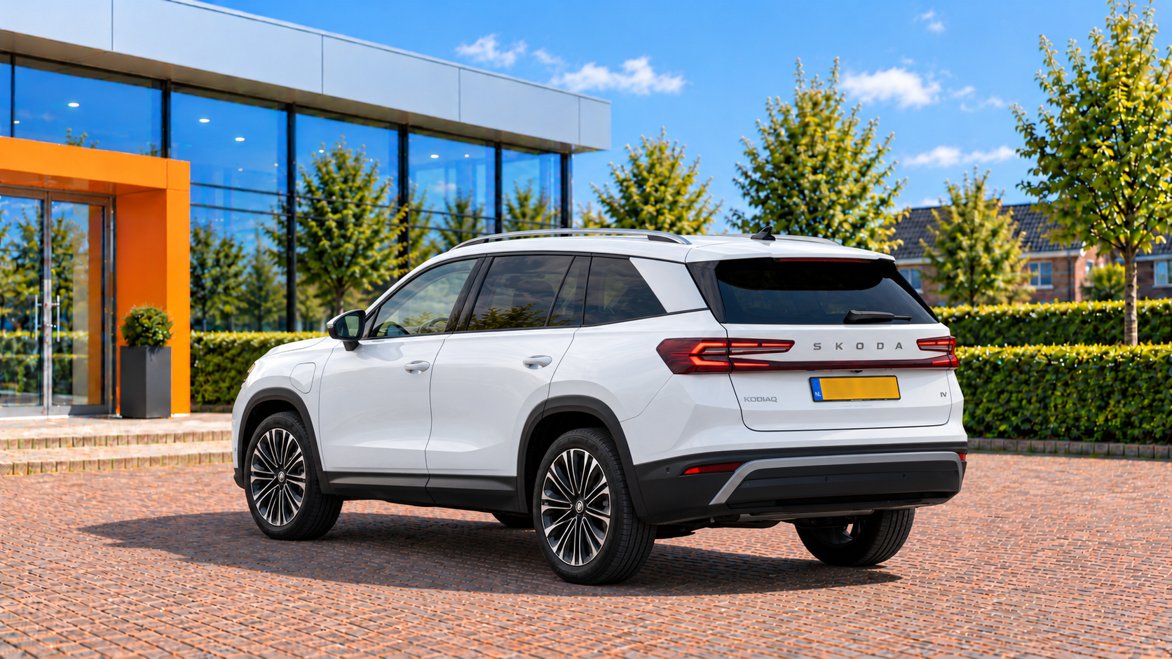Skoda Kodiaq van achteren
