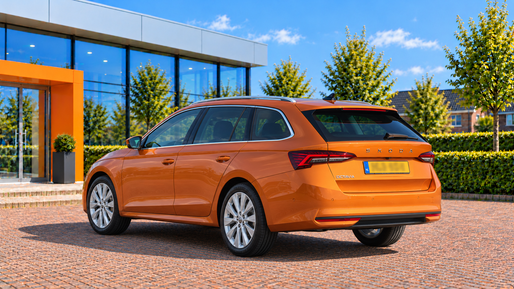 Skoda Octavia van achteren