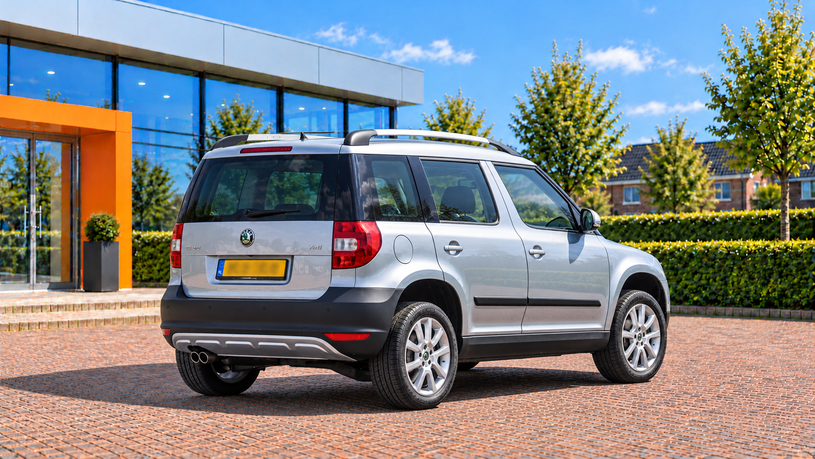 Skoda Yeti van achteren