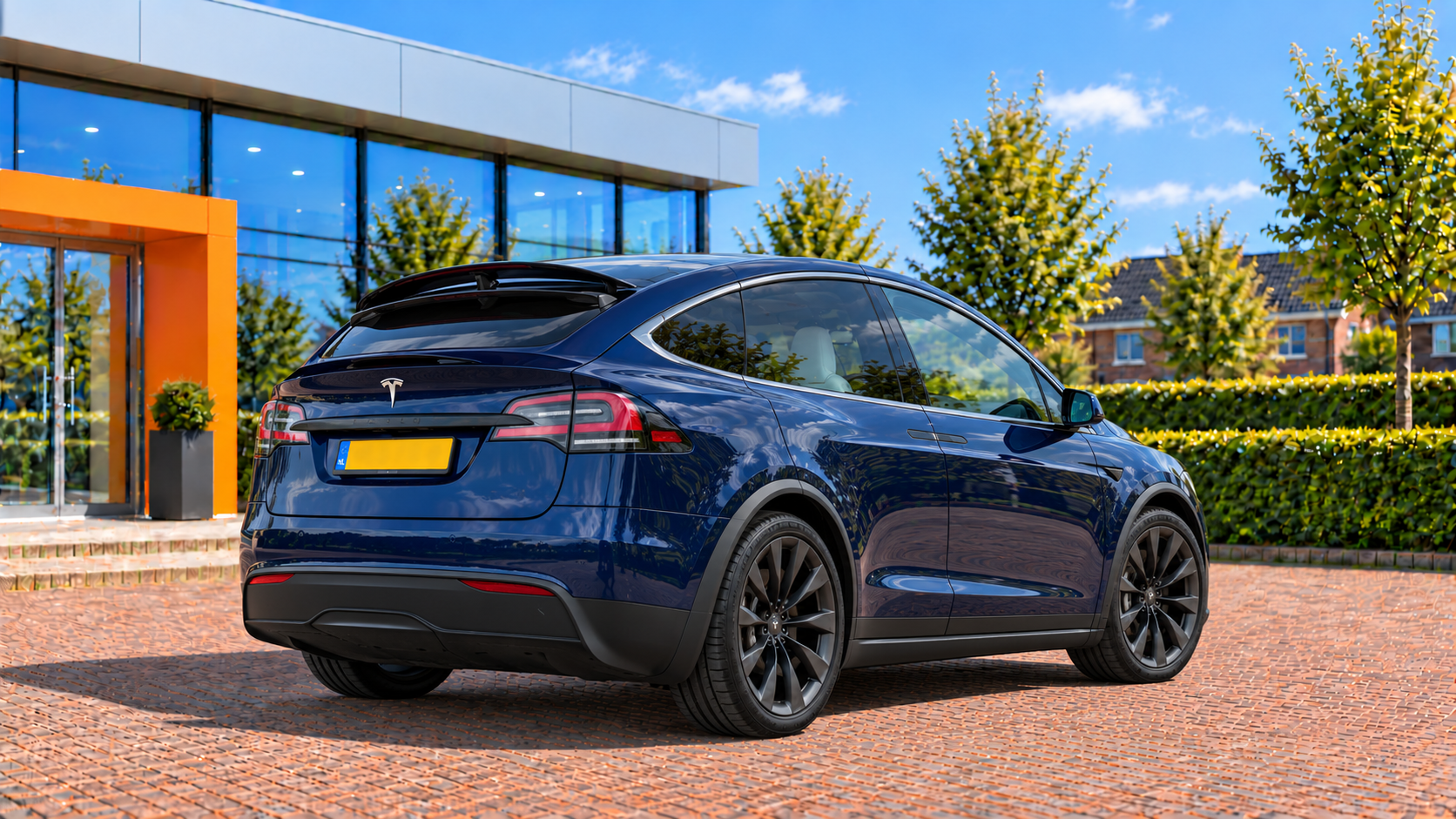 Tesla Model X van achteren