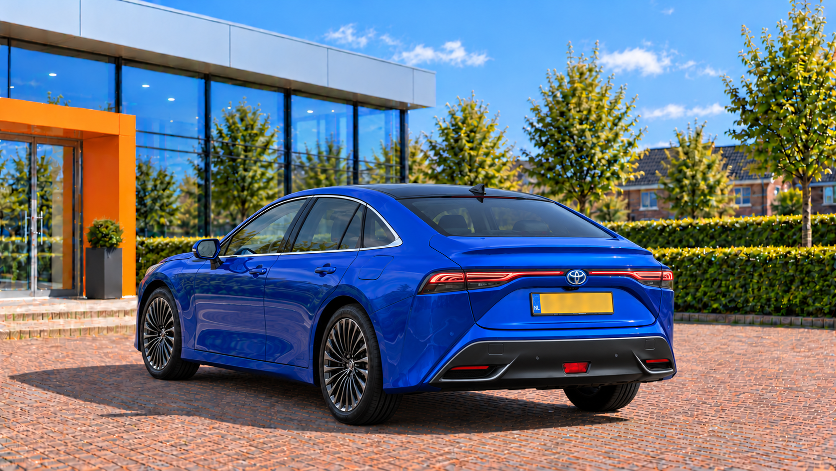 Toyota Mirai van achteren