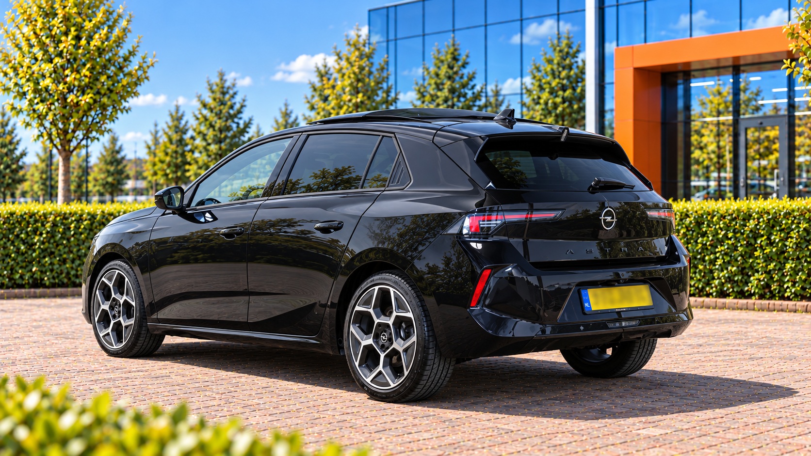 Opel Astra van achteren